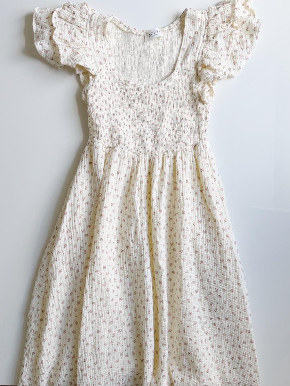 Worth Collective Mikel Pink 100% Cotton Floral Dress - Size XS